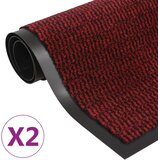  Otirači za prašinu 2 kom pravokutni čupavi 80 x 120 cm crveni | shoptok.hr