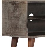 TV ormarić sivi 130 x 30 x 46 cm od grubog masivnog drva manga | shoptok.hr