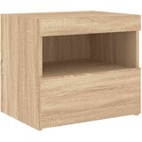 vidaXL Noćni ormarić s LED svjetlima boja hrasta sonome 50x40x45 cm | shoptok.hr
