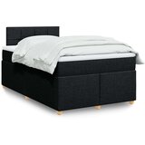  Krevet s oprugama i madracem crni 120 x 200cm od tkanine | shoptok.hr