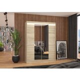 ADRK Drsna omara INESS 150 z ogledalom in LED osvetlitvijo - SONOMA-SONOMA HRAST | Shoptok.si