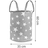 Nukido dječja košara za odlaganje, siva sa zvjezdicama, 35 x 60 cm | shoptok.hr