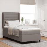Box Spring Krevet s Madracem u Taupe 90x190 cm Tkanina | shoptok.hr