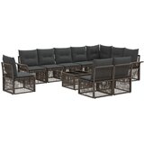 vidaXL Vrtna sedežna garnitura 11 pcs Siva poli ratan, (5000272391) | Shoptok.si