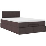 vidaXL okvir za krevet s madraca tamnosmeđi 120x190 cm od tkanine | shoptok.hr