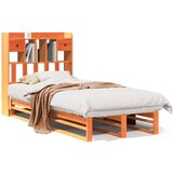 Knjižna postelja brez vzmetnice vošč. rjava 75x190 cm borovina, (21532597) | Shoptok.si