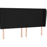 The Living Store vzglavje z ušesi črno 203x23x118/128 cm blago - vzglavje, (21418470) | Shoptok.si