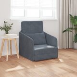 vidaXL Floor kavč postelja 2-v-1 temno siva 65x80x83 cm Velvet u
