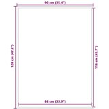 vidaXL Predpražnik črtast črn in siv 90x120 cm | Shoptok.si