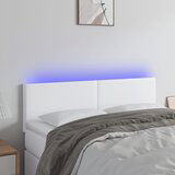 The Living Store led posteljno vzglavje belo 144x5x78/88 cm umetno usnje - led vzglavje, (21438279) Cene