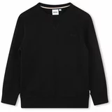 Boss Otroški bombažen pulover črna barva