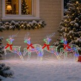  Božićni irvas 4 kom. 80 LED lampica Višebojno 43 x 19 x 65 cm | shoptok.hr