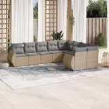  9-dijelni set vrtnih sofa s jastucima bež od poliratana | shoptok.hr