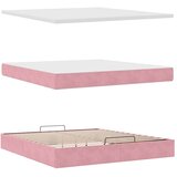  Otomanski krevet s madracem&LED ružičasti 180x200 cm baršunasti | shoptok.hr