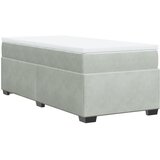 Box spring krevet s madracem svjetlosivi 100x200 cm baršunasti | shoptok.hr
