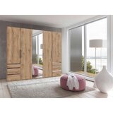 MID.YOU omara s klasičnimi vrati, srebrne barve, barve hrasta | Shoptok.si