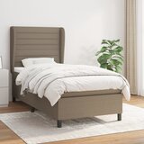  The Living Store Box spring postelja z vzmetnico taupe 80x200 cm blago - Box Spring Postelja, (21449957) Cene