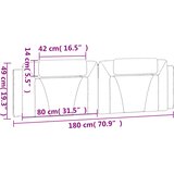  Jastuk za uzglavlje Viana smeđi 180 cm od umjetne kože | shoptok.hr