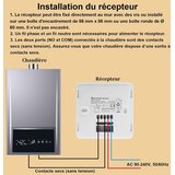 KETOTEK pametni wifi termostat z rf sprejemnikom za plinski kotel / talno ogrevanje 5A 220V odprta embalaža | Shoptok.si
