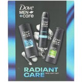 Dove set za muškarce radiant care, gel za tuširanje clean comfort 250ml, šampon fresh clean 2u1 250ml, deo classic 150ml