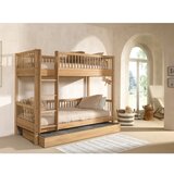 Vipack Dječji krevet od punog hrasta na kat/s dodatnim ležajem s prostorom za odlaganje 90x200 cm u prirodnoj boji Forrest – | shoptok.hr