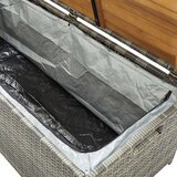 Poli Vrtna klop s prostorom za shranjevanje 120 cm poli ratan siva | Shoptok.si