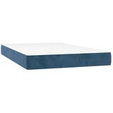 Box spring postelja z vzmetnico temno modra 120x200 cm žamet, (20899877) | Shoptok.si