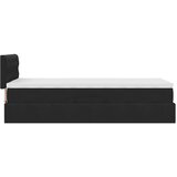  s od storage s uzglavljem Crna 90 x 200 cm Baršun | shoptok.hr
