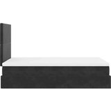  Otomanski okvir kreveta s madracima crni 120x190 cm baršunasti | shoptok.hr