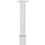 WALTECO Teleskopska pohištvena noga (Š x Do: 6 x 6 cm, Nastavitev višine: 70 cm - 110 cm, Nosilnost izdelka: 80 kg, Jeklo, Bela, Oglate oblike) | Shoptok.si