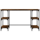  Radni stol boja hrasta 140x50x75 cm metal i konstruirano drvo | shoptok.hr