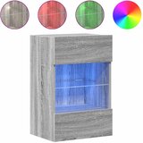  Zidni ormarići s LED svjetlima za TV 2 kom siva boja hrasta 40 x 30 x 60,5 cm | Eponuda.com