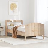 vidaXL Posteljni okvir brez vzmetnice 100x200 cm trdna borovina Cene