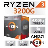 AMD RYZEN 3 3200G AM4 BOX 4 CPU cores,4 threads, 3.6GHz,4MB L3,65W,Radeon Vega 8 | Eponuda.ba