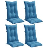  Jastuci za stolice 4 kom prošarano plavi 120x50x7 cm od tkanine | shoptok.hr