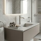 REA Bath Kopalniški mešalnik Lungo Stripe Brush Nickel | Shoptok.si