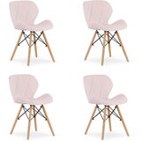 Brandless Žametni stol LAGO - roza x 4, (22030818) | Shoptok.si