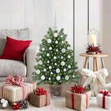 vidaXL Umestno božično drevo med 150 LED Zelena 90 cm PE in PVC | Shoptok.si
