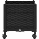  Vrtni saksija s kotačima Crna 40 x 40 x 44 cm PP - Crna 40 x 40 x 38 cm s kotačima | shoptok.hr