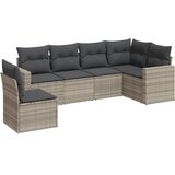  6-dijelni set vrtnih sofa od poliratana s jastucima svjetlosivi | shoptok.hr