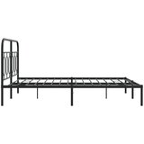  Metalni okvir za krevet s uzglavljem crni 140x190 cm | Eponuda.com