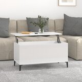 vidaXL Klubska mizica visok sijaj bela 90x44,5x45 cm inženirski les Cene