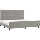  Okvir za krevet bez madraca svjetlosivi 200 x 200 cm baršunasti | shoptok.hr