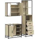  3-dijelni set kupaonskog namještaja boja hrasta sonome drveni | shoptok.hr