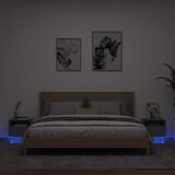  Noćni ormarići s LED svjetlima 2 kom crni 40 x 39 x 37 cm | shoptok.hr