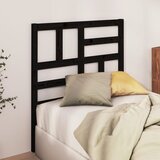  Uzglavlje za krevet crno 81 x 4 x 104 cm od masivne borovine | shoptok.hr
