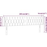 Uzglavlje svjetlosivo 203x16x78/88 cm od tkanine | shoptok.hr