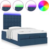  Otomanski krevet madracem i LED plava 120x190 cm tkanina | shoptok.hr