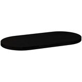 Stolna ploča tamnosmeđa 100x50x4 cm ovalna masivna hrastovina | Eponuda.com