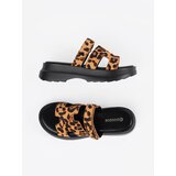 GOODIN Women's leopard print platform flip-flops | Shoptok.si